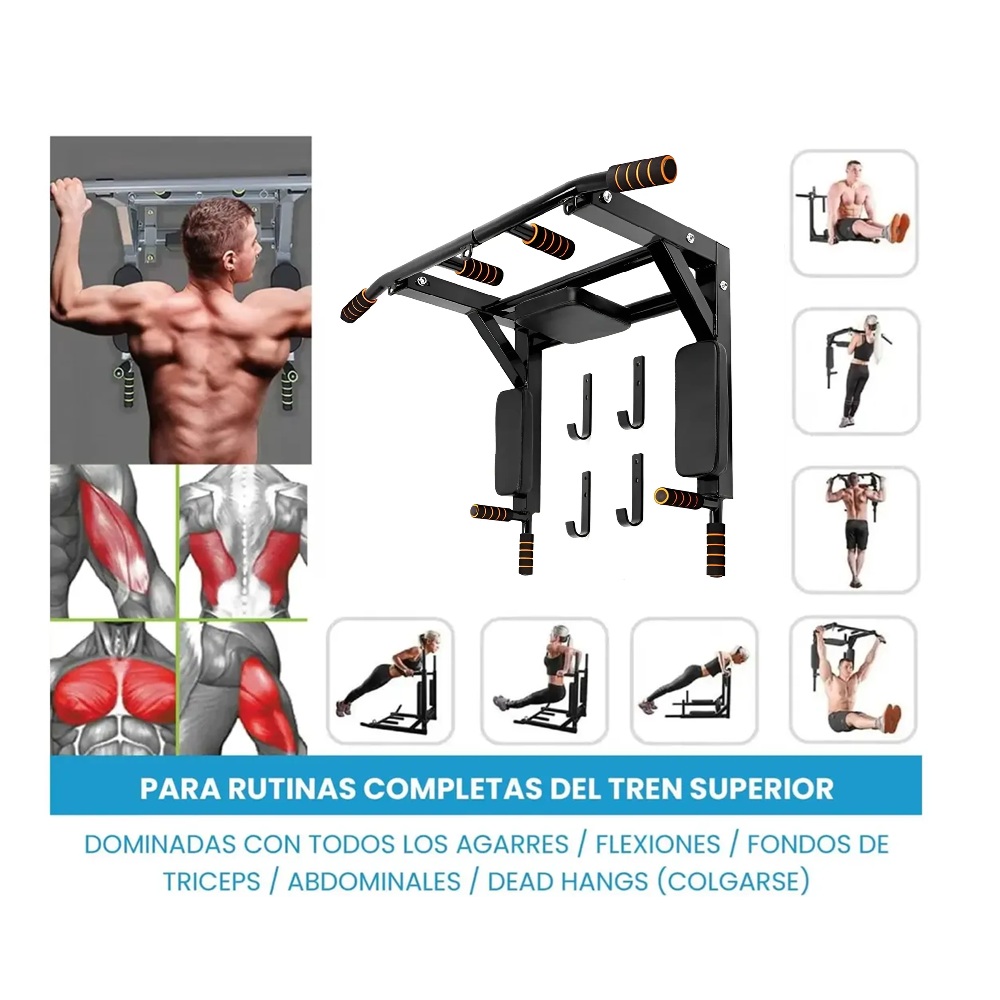 ARRA DOMINADAS Y PARALELAS MULTIFUNCIONAL 7EN1 - 5