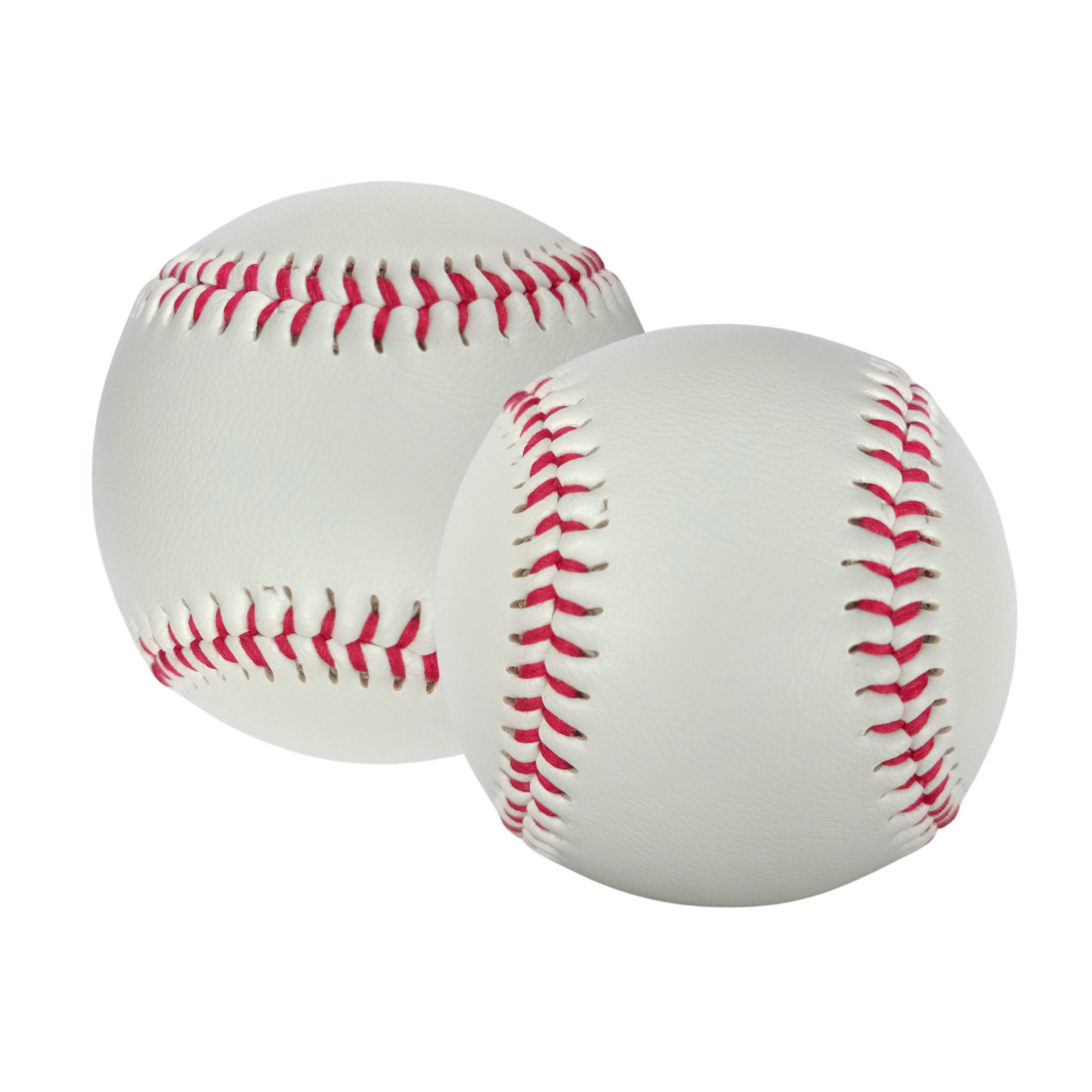 PAR PELOTAS DE BÉISBOL BASEBALL BLANCA CON COSTURA ROJA - 1