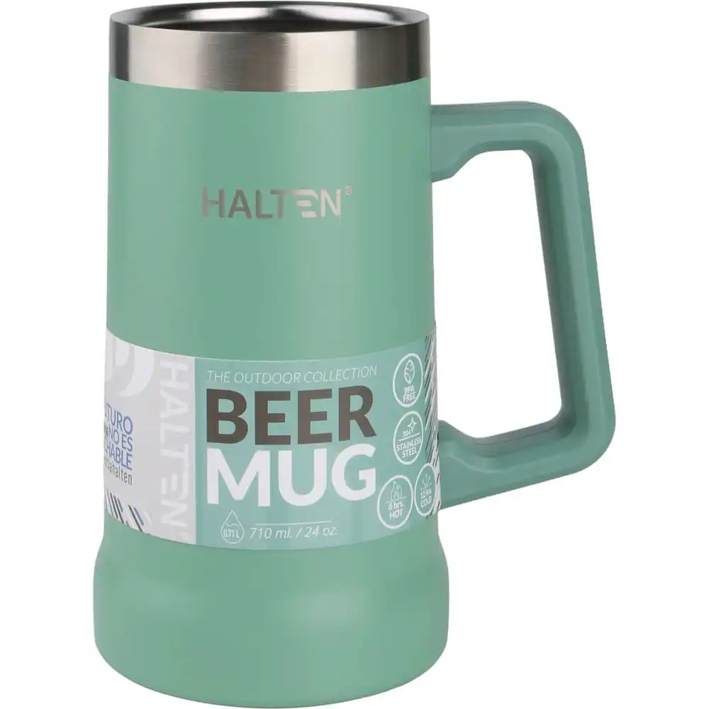 MUG CERVECERO FOREST ACERO INOX HALTEN - VERDE - 1
