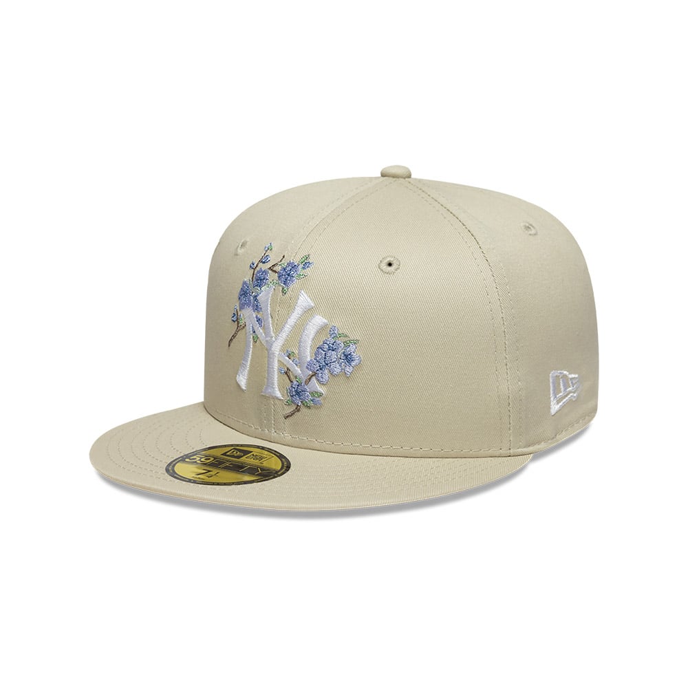 GORRA 59FIFTY MLB NEW YORK YANKEES MLB FLORAL LIGHT BEIGE - 1