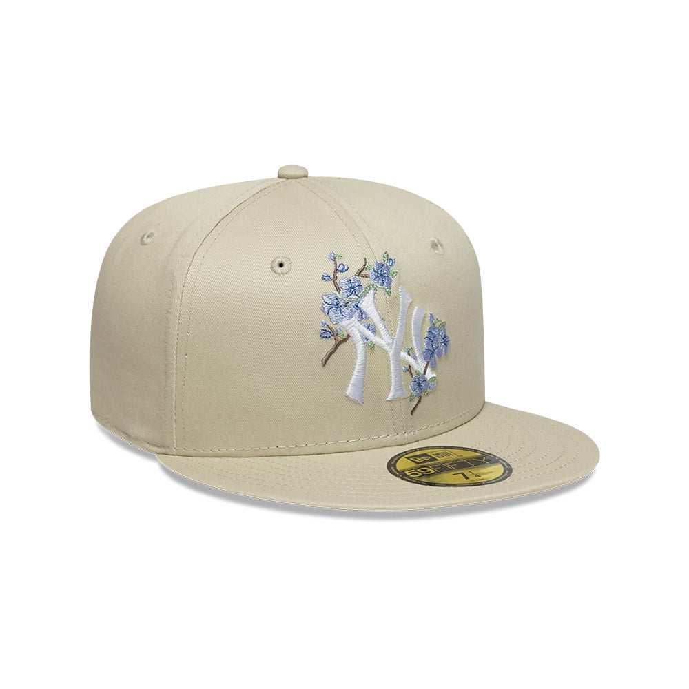 GORRA 59FIFTY MLB NEW YORK YANKEES MLB FLORAL LIGHT BEIGE - 2