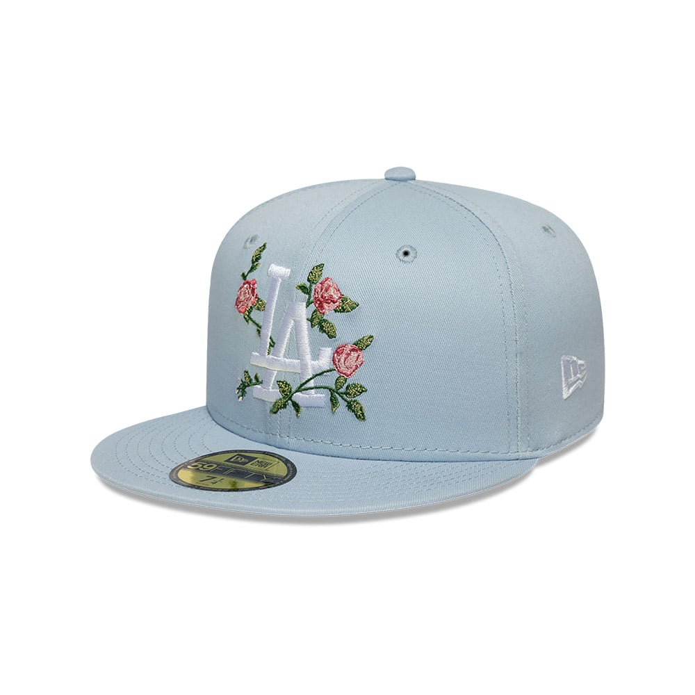 GORRA 59FIFTY MLB LOS ANGELES DODGERS MLB FLORAL PASTEL AZUL - 1