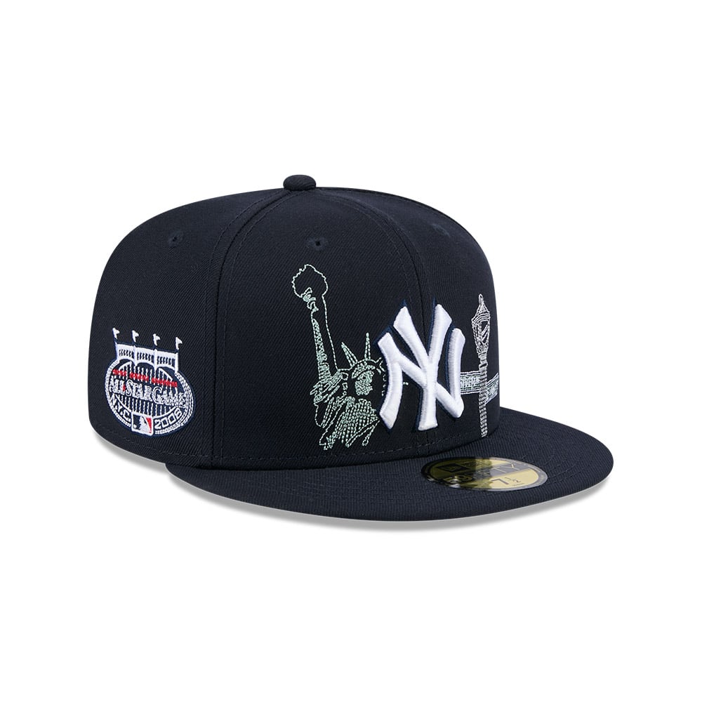 GORRA 59FIFTY MLB NEW YORK YANKEES STATE STITCH NAVY - 1