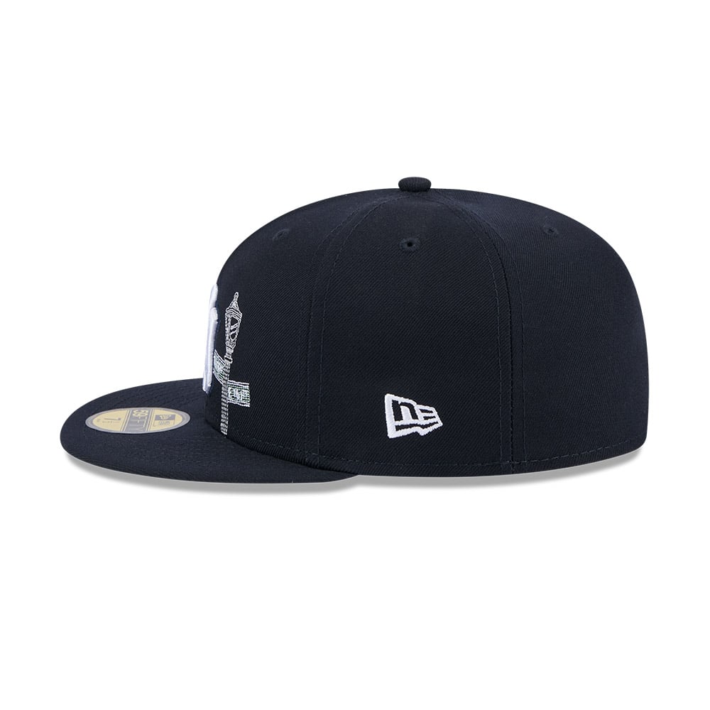 GORRA 59FIFTY MLB NEW YORK YANKEES STATE STITCH NAVY - 4