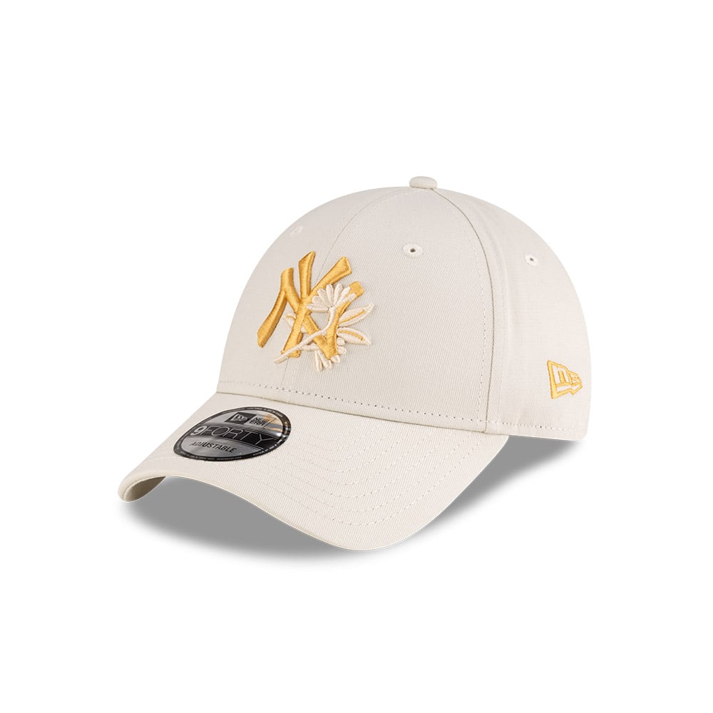 GORRA 9FORTY MLB NEW YORK YANKEES FLORAL LIGHT BEIGE - 1