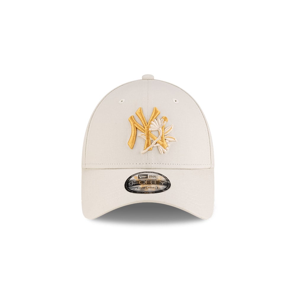 GORRA 9FORTY MLB NEW YORK YANKEES FLORAL LIGHT BEIGE - 3