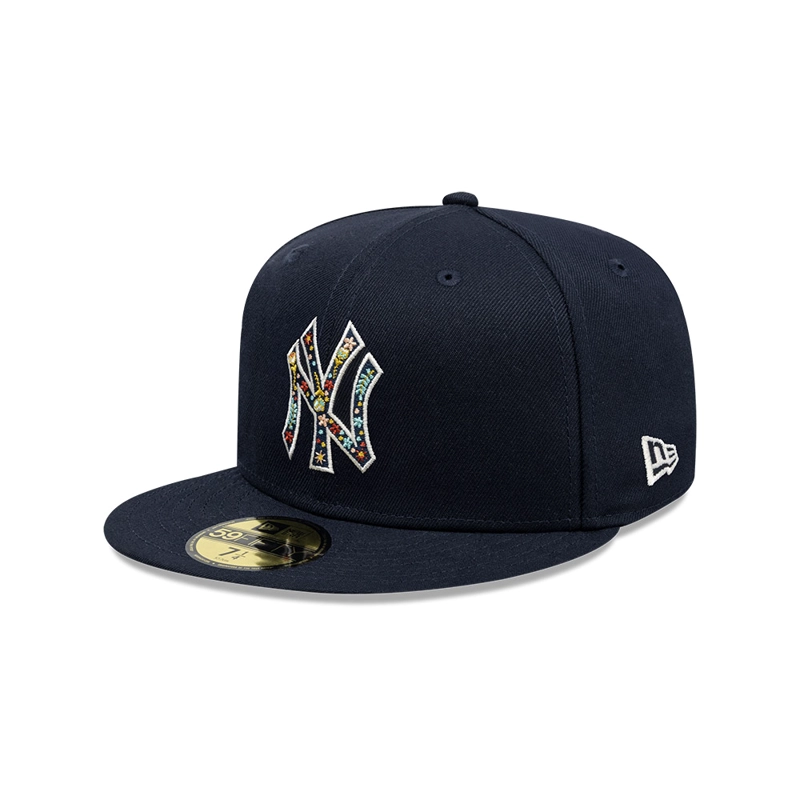 GORRA 59FIFTY MLB  NEW YORK YANKEES FLORAL INFILLED NAVY - 1