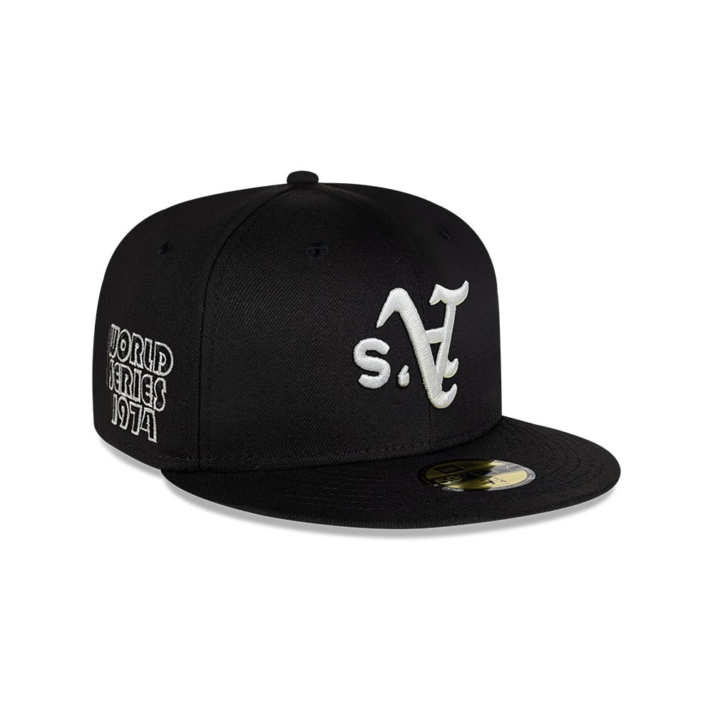 GORRA 59FIFTY MLB  OAKLAND ATHLETICS UPSIDE DOWN BLACK - 1