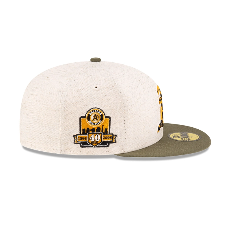 GORRA 59FIFTY MLB OAKLAND ATHLETICS HEMP NATURAL BEIGE - 6