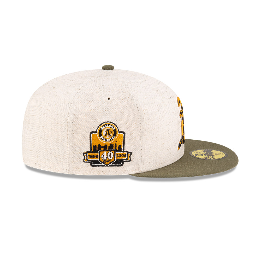 GORRA 59FIFTY MLB OAKLAND ATHLETICS HEMP NATURAL BEIGE - 6