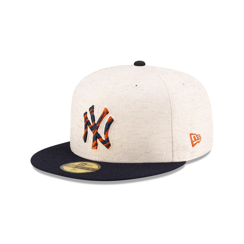 GORRA 59FIFTY MLB NEW YORK YANKEES HEMP NATURAL BEIGE - 1