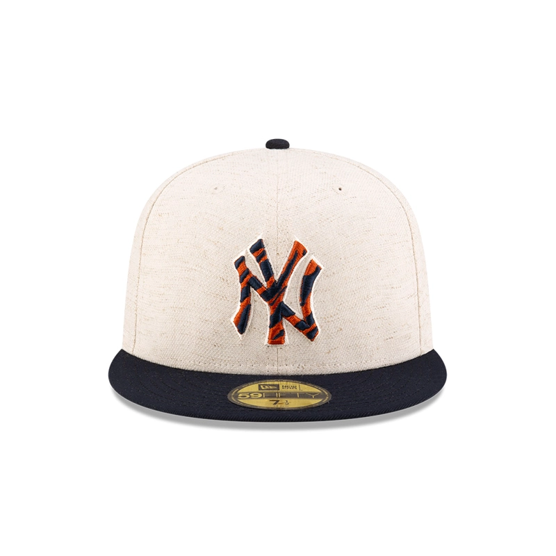 GORRA 59FIFTY MLB NEW YORK YANKEES HEMP NATURAL BEIGE - 3