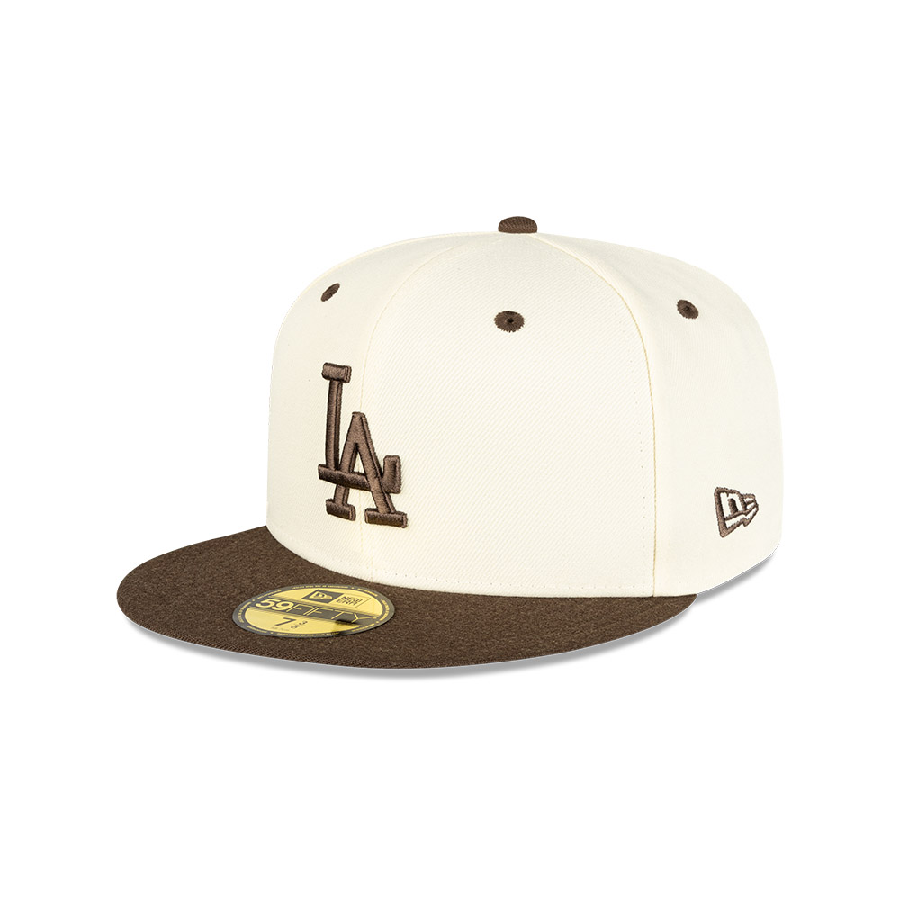 GORRA 59FIFTY MLB  LOS ANGELES DODGERS WOOL VISOR BEIGE - 1