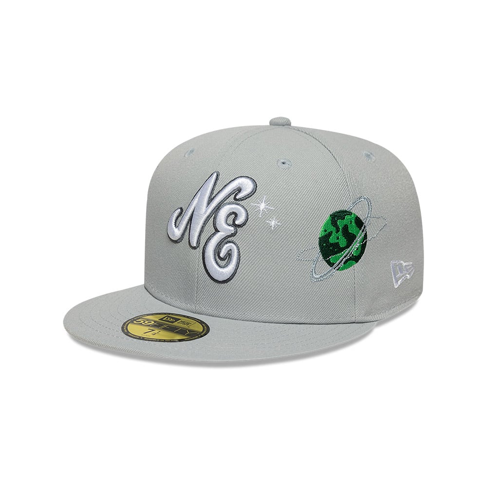 GORRA 59FIFTY NEW ERA BRANDED PLANET ICON GREY - 1