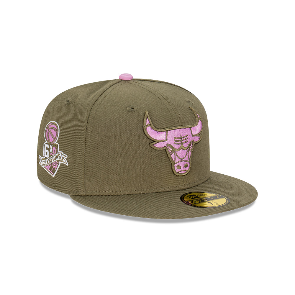 GORRA 59FIFTY NBA CHICAGO BULLS LAVANDER FIELDS GREEN MED - 1