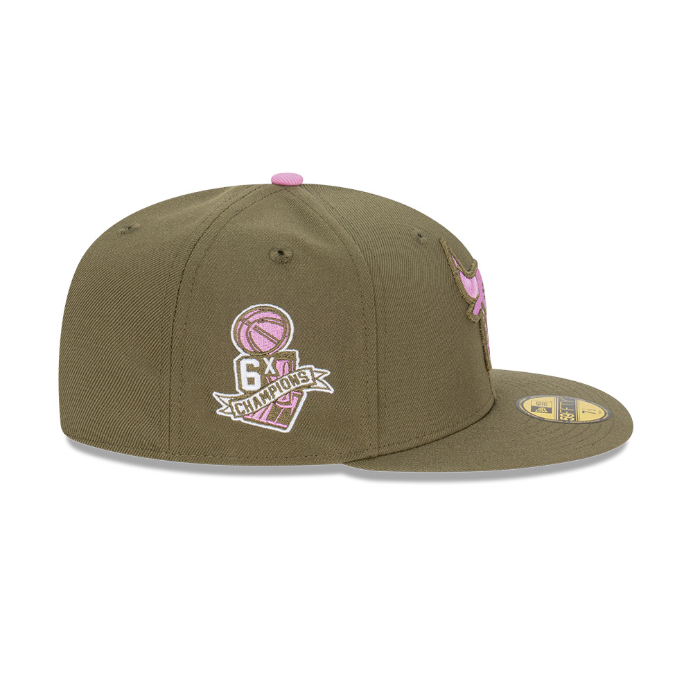 GORRA 59FIFTY NBA CHICAGO BULLS LAVANDER FIELDS GREEN MED - 2
