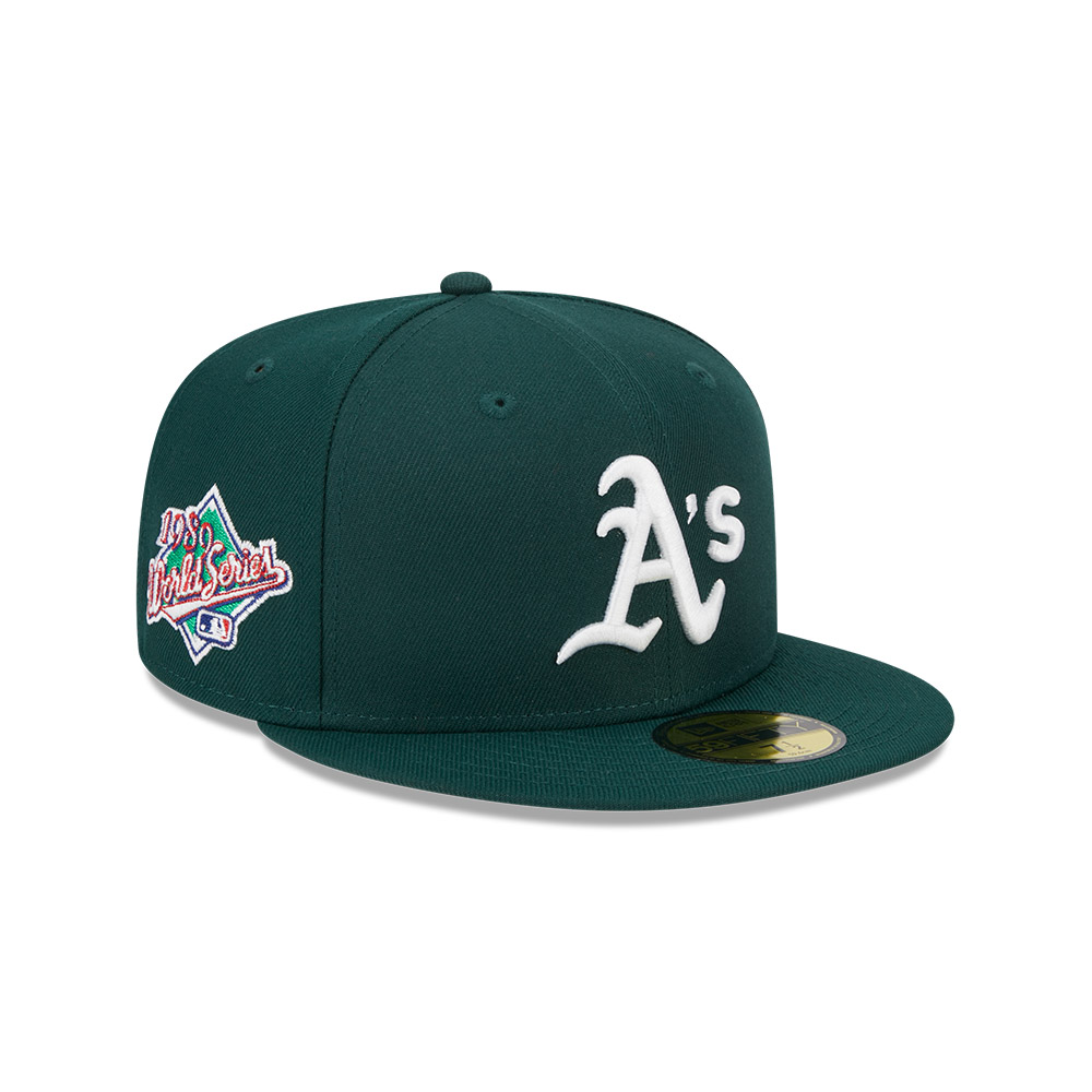 GORRA 59FIFTY MLB OAKLAND ATHLETICS EVERGREEN VERDE OSCURO - 1