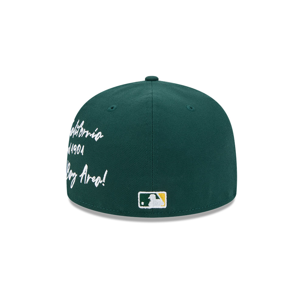 GORRA 59FIFTY MLB OAKLAND ATHLETICS TEAM VERBIAGE VERDE - 4