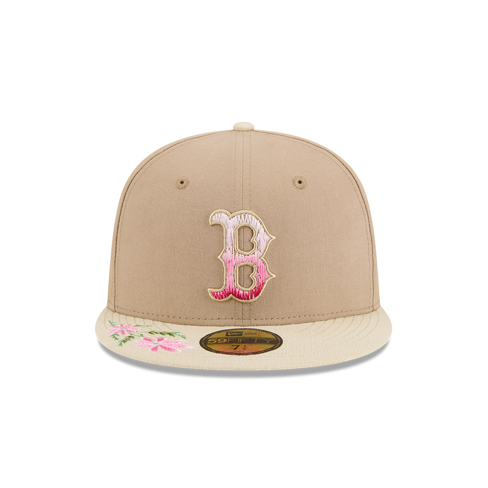 GORRA 59FIFTY MLB BOSTON RED SOX HAND STITCHED FLORAL BEIGE - 3