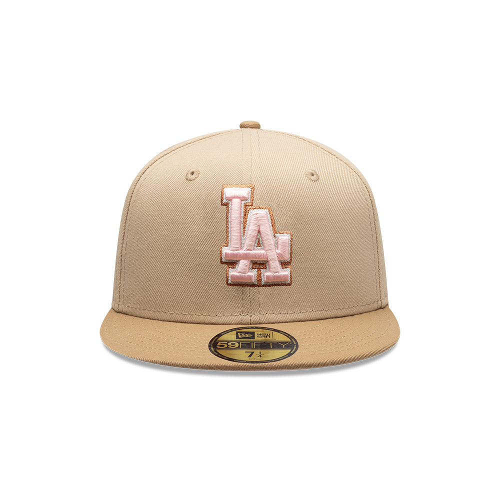 GORRA 59FIFTY LOS ANGELES DODGERS PINK KHAKI BEIGE - 4