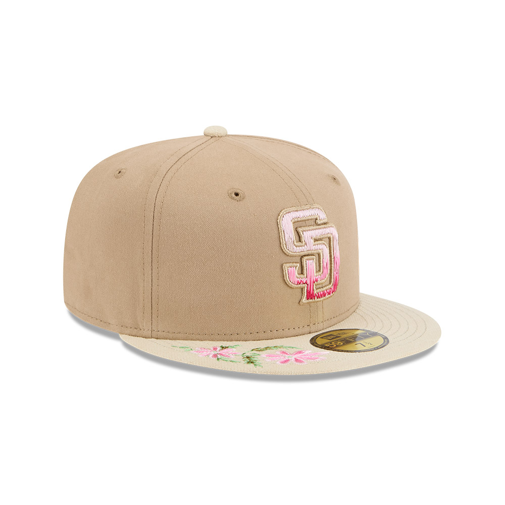 GORRA 59FIFTY MLB SAN DIEGO PADRES HAND STITCHED FLORAL BEIGE - 2