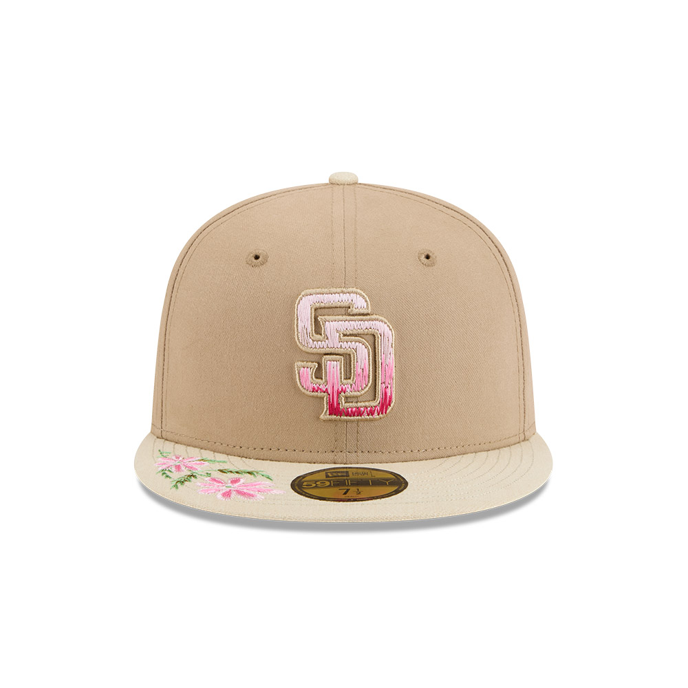 GORRA 59FIFTY MLB SAN DIEGO PADRES HAND STITCHED FLORAL BEIGE - 3