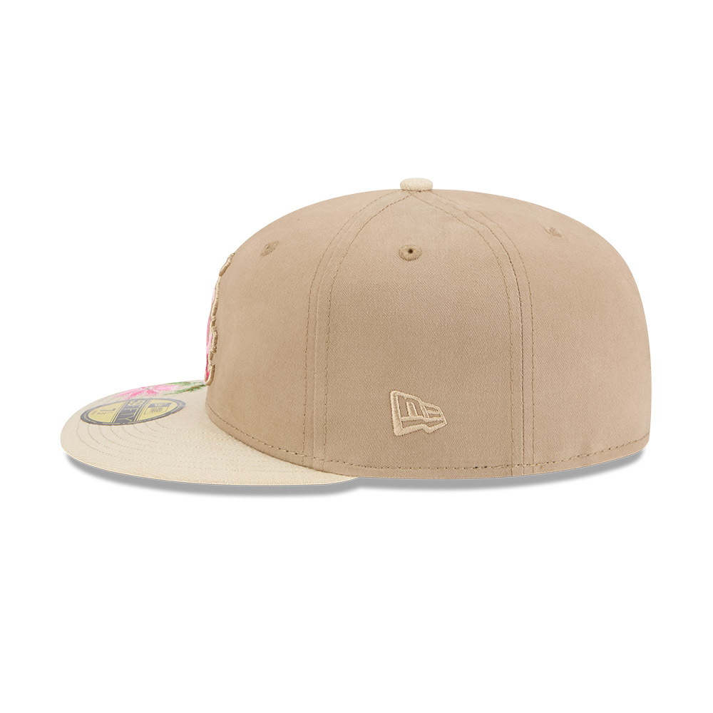 GORRA 59FIFTY MLB CHICAGO WHITE SOX HAND STITCHED FLORAL BEIGE - 4