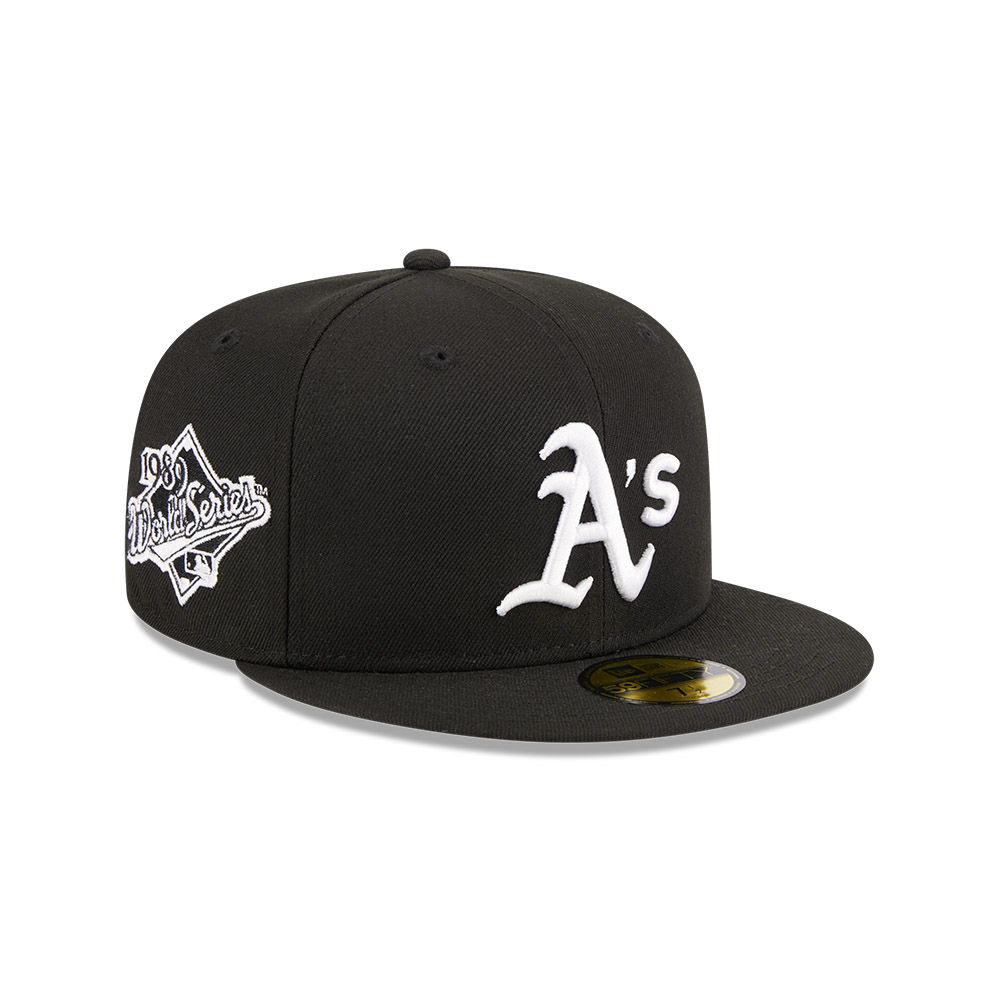 GORRA 59FIFTY MLB OAKLAND ATHLETICS EVERGREEN NEGRO - 1