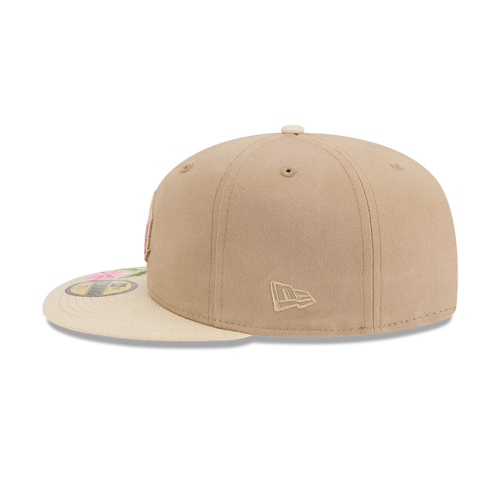 GORRA 59FIFTY MLB SEATTLE MARINERS HAND STITCHED FLORAL BEIGE - 4