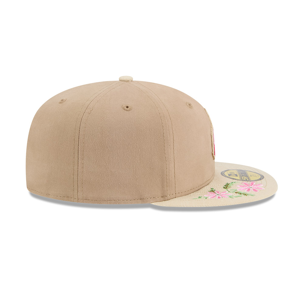 GORRA 59FIFTY MLB SEATTLE MARINERS HAND STITCHED FLORAL BEIGE - 6