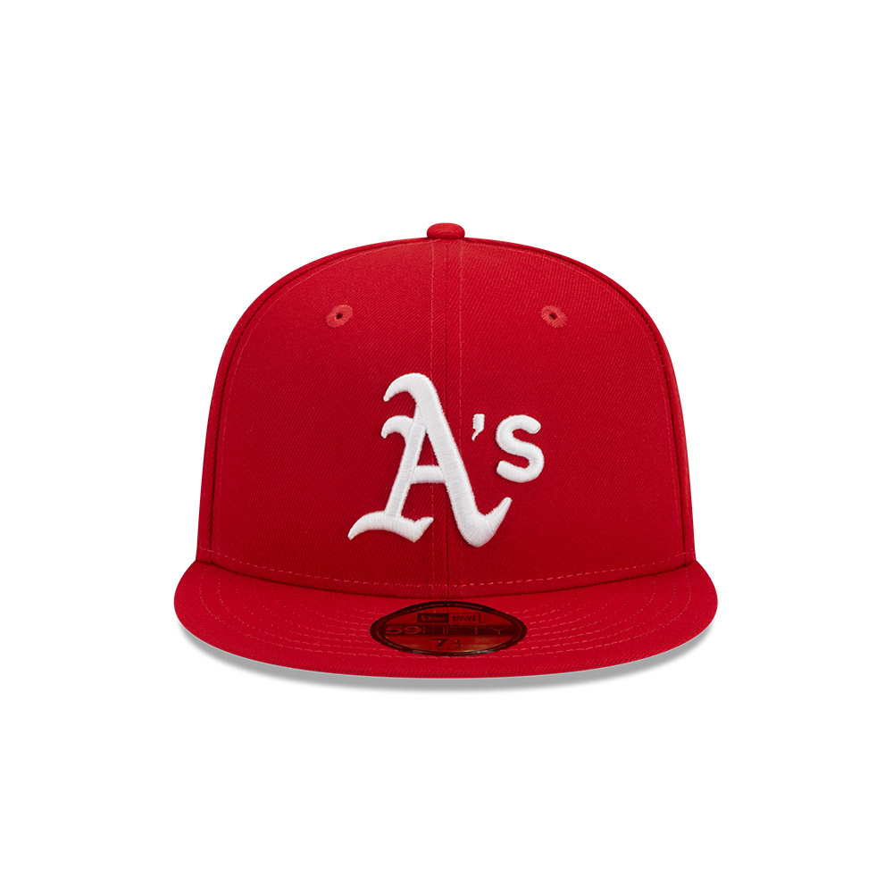 GORRA 59FIFTY MLB OAKLAND ATHLETICS EVERGREEN ROJO - 3