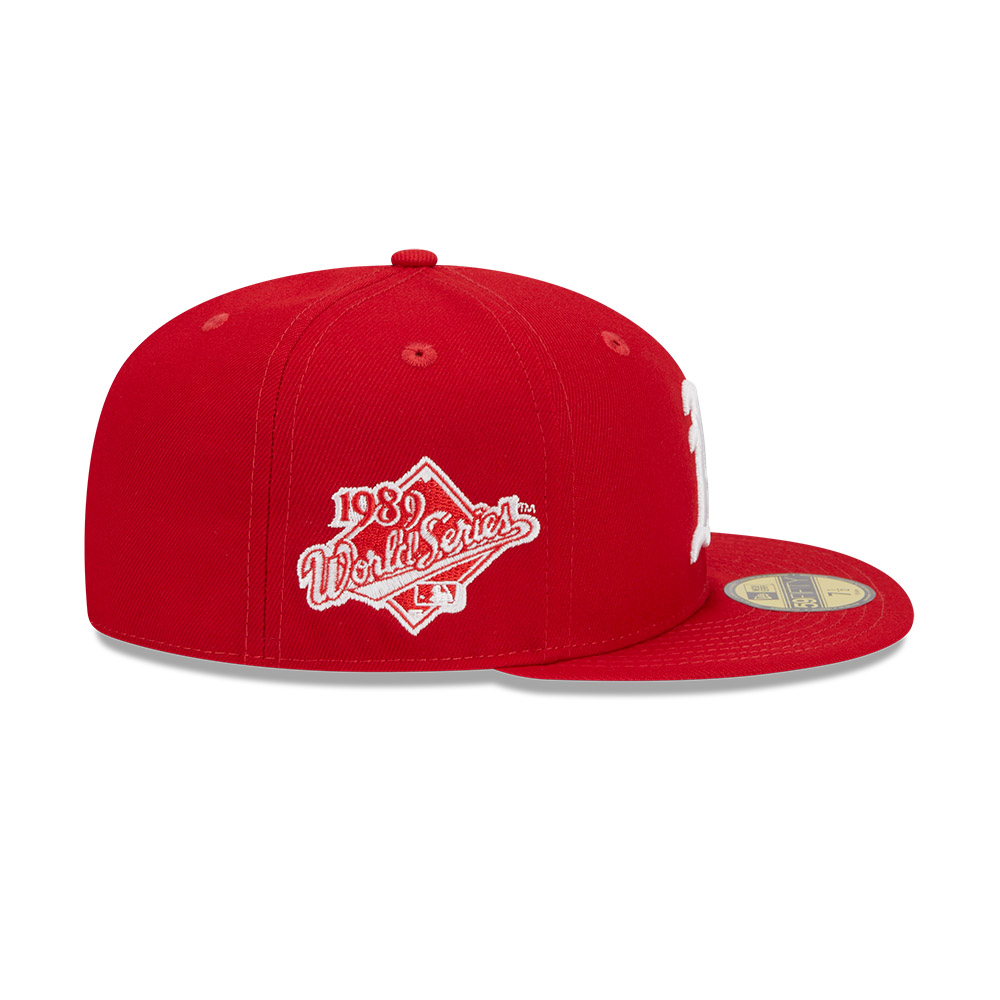 GORRA 59FIFTY MLB OAKLAND ATHLETICS EVERGREEN ROJO - 4