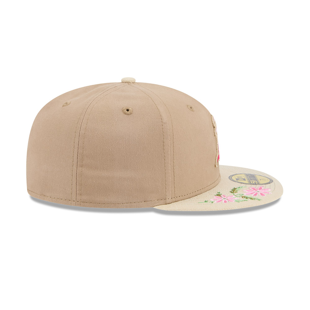 GORRA 59FIFTY MLB OAKLAND ATHLETICS HAND STITCHED FLORAL BEIGE - 6