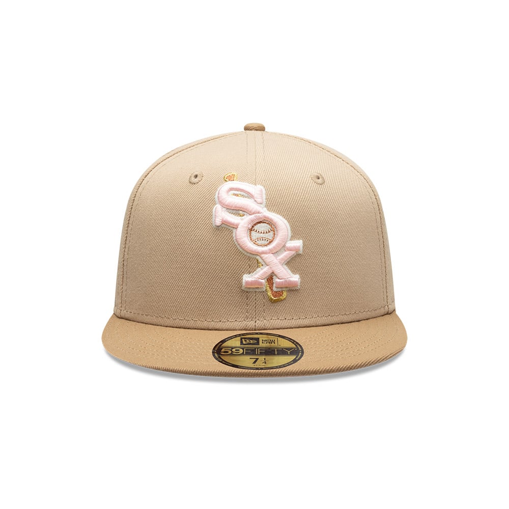 GORRA 59FIFTY CHICAGO WHITE SOX PINK KHAKI BEIGE - 4