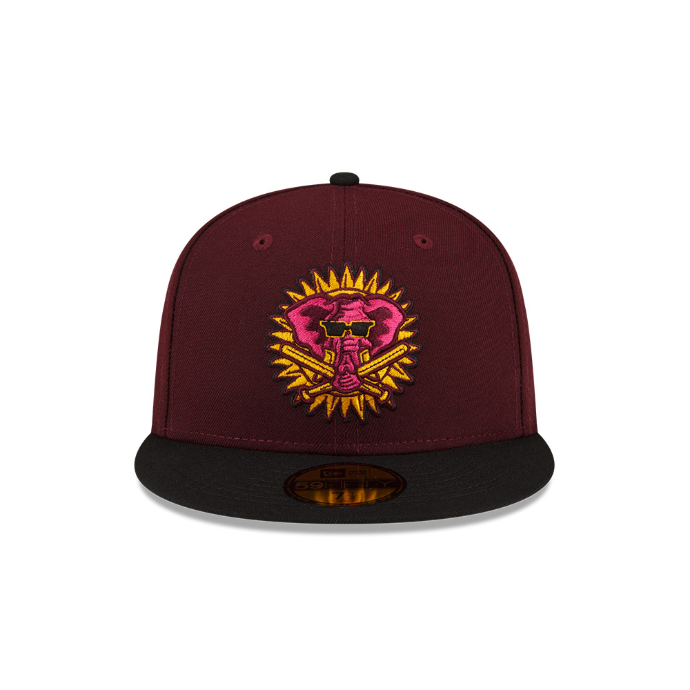 GORRA 59FIFTY MLB OAKLAND ATHLETICS DARK PROPERTIES MORADO - 3