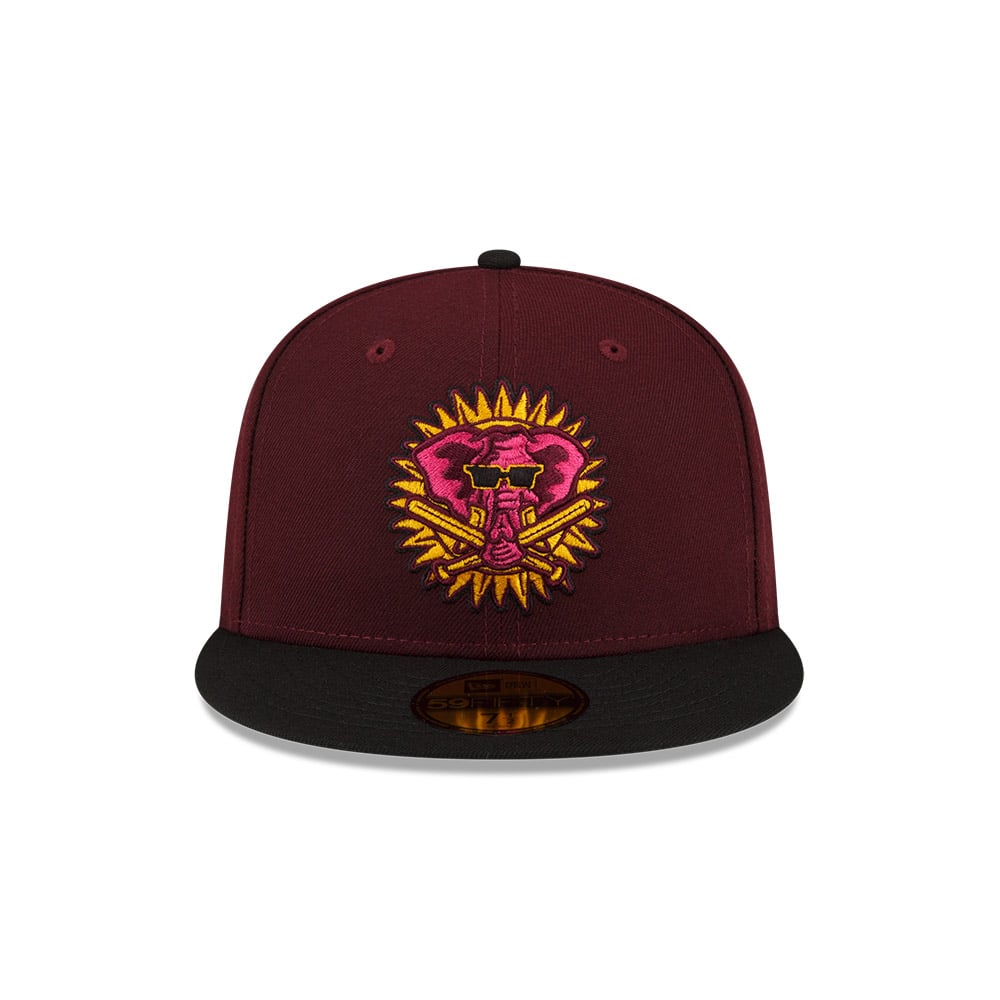 GORRA 59FIFTY MLB OAKLAND ATHLETICS DARK PROPERTIES MORADO - 3