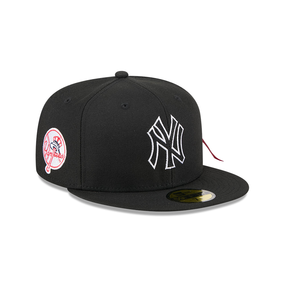GORRA 59FIFTY MLB NEW YORK YANKEES ALPHA INDUSTRIES NEGRO - 1