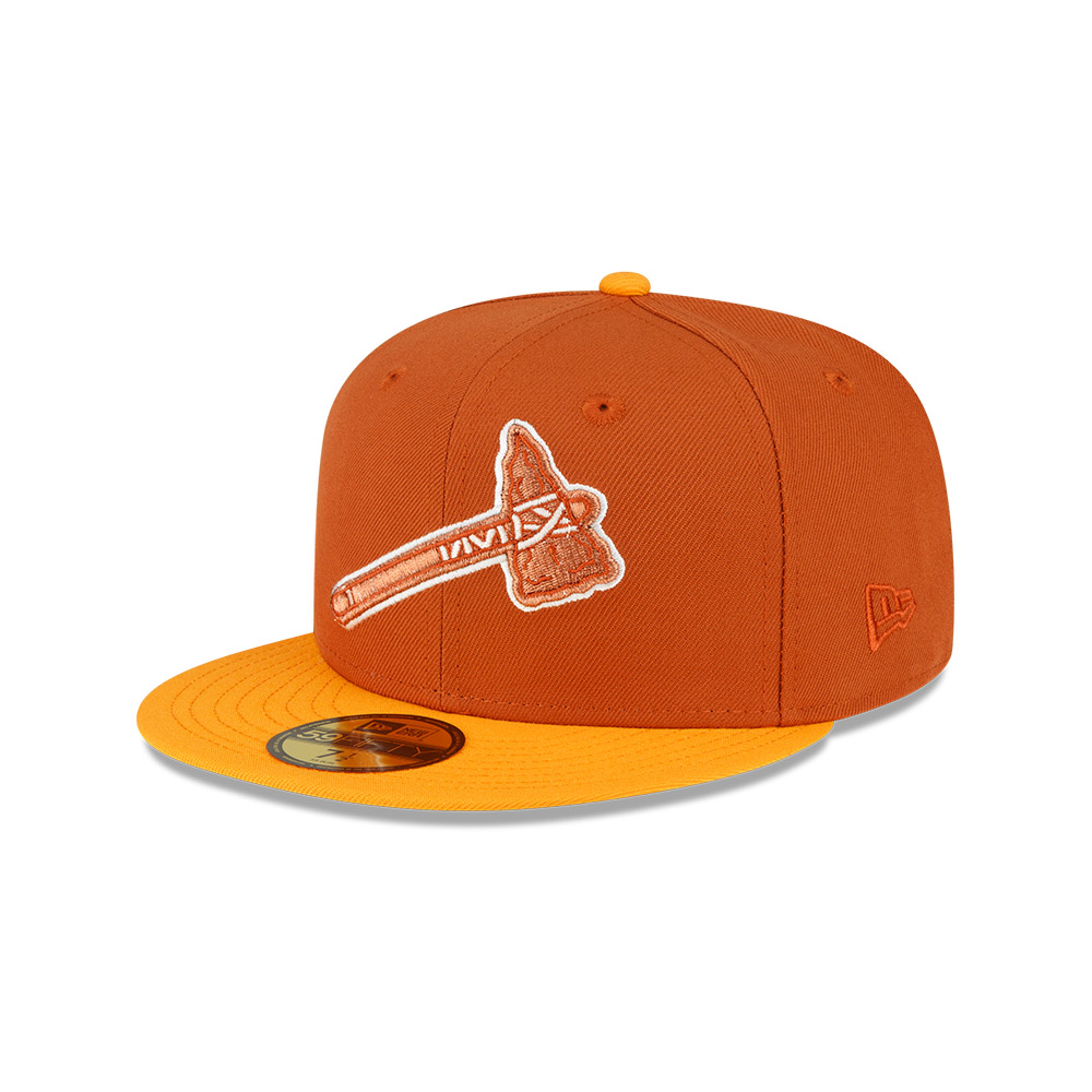 GORRA 59FIFTY MLB ATLANTA BRAVES RUST COPPER PROPERTIES NARANJA - 1