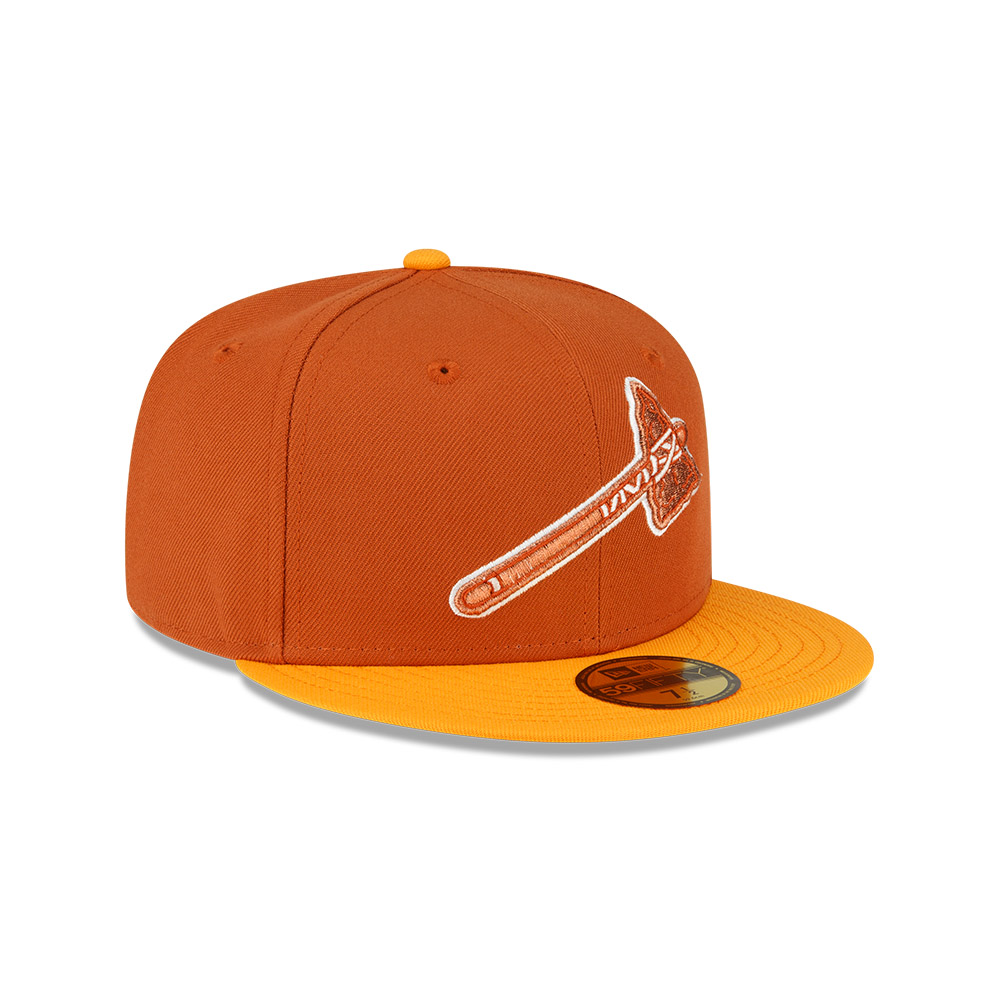 GORRA 59FIFTY MLB ATLANTA BRAVES RUST COPPER PROPERTIES NARANJA - 2