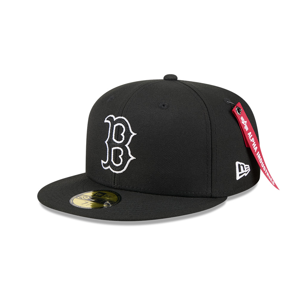GORRA 59FIFTY MLB BOSTON RED SOX ALPHA INDUSTRIES NEGRO - 1