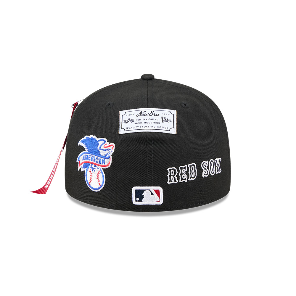 GORRA 59FIFTY MLB BOSTON RED SOX ALPHA INDUSTRIES NEGRO - 5