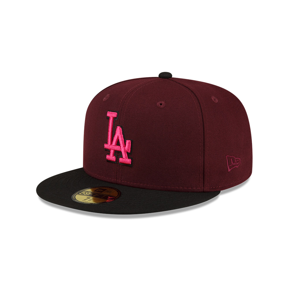 GORRA 59FIFTY MLB LOS ANGELES DODGERS DARK PROPERTIES MORADO - 1