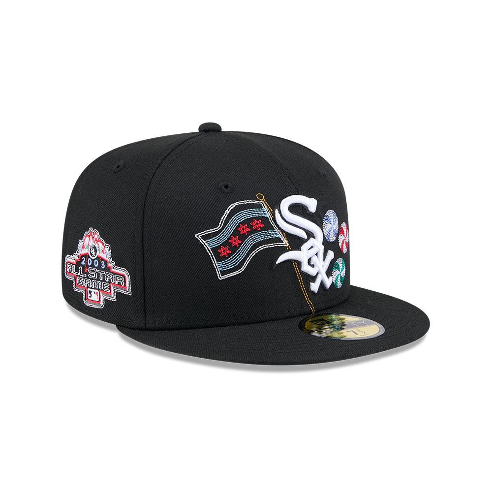 GORRA 59FIFTY MLB CHICAGO WHITE SOX STATE STITCH NEGRO - 1