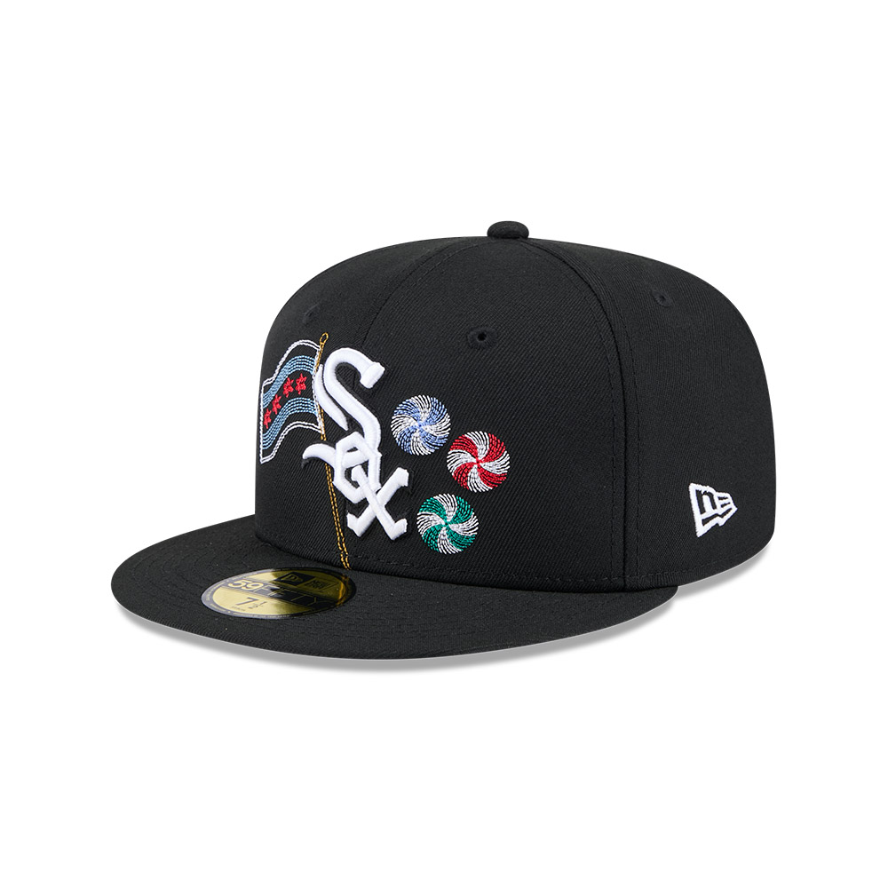GORRA 59FIFTY MLB CHICAGO WHITE SOX STATE STITCH NEGRO - 2
