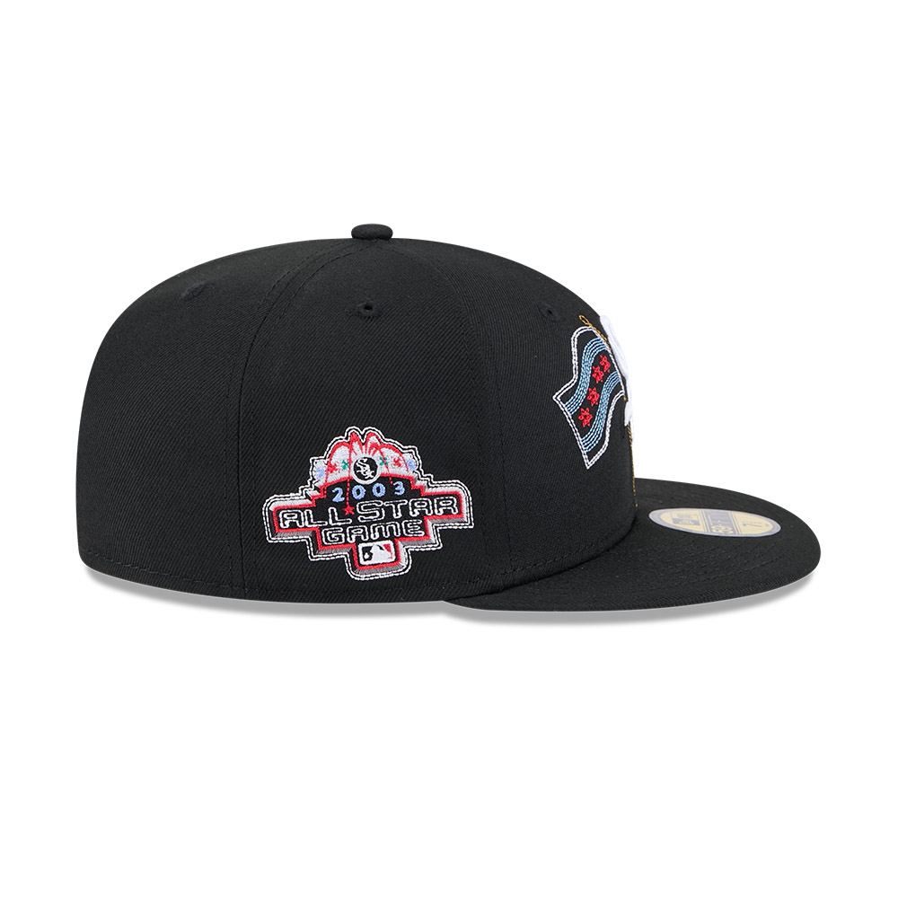 GORRA 59FIFTY MLB CHICAGO WHITE SOX STATE STITCH NEGRO - 6