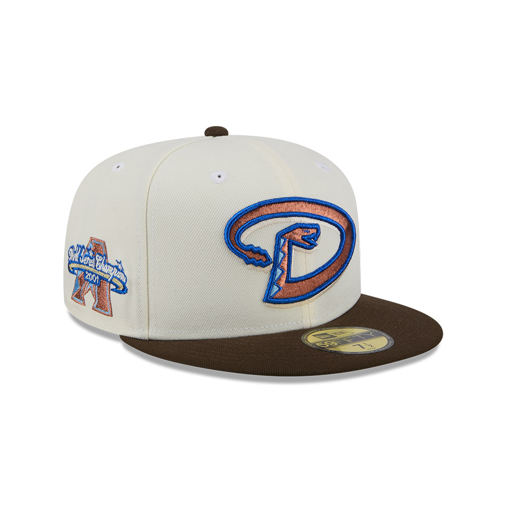 GORRA 59FIFTY MLB ARIZONA DIAMONDBACKS CHROME WALNUT CREMA - 1