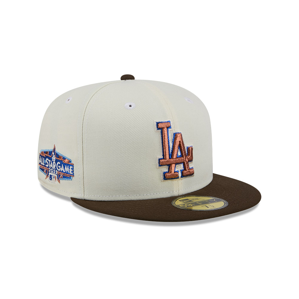 GORRA 59FIFTY MLB LOS ANGELES DODGERS CHROME WALNUT CREMA - 1