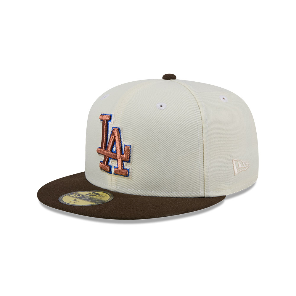 GORRA 59FIFTY MLB LOS ANGELES DODGERS CHROME WALNUT CREMA - 2