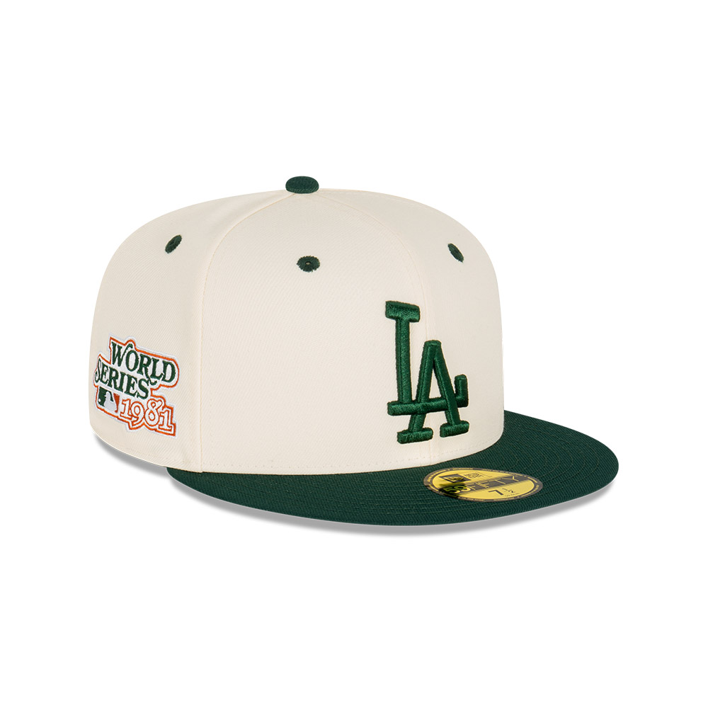 GORRA 59FIFTY MLB LOS ANGELES DODGERS RSTY GREEN CHRM BLANCO - 1