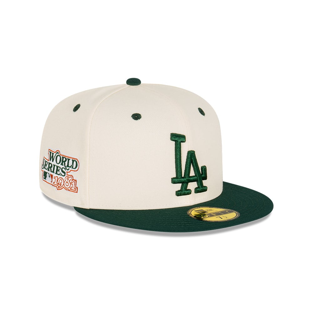 GORRA 59FIFTY MLB LOS ANGELES DODGERS RSTY GREEN CHRM BLANCO - 1